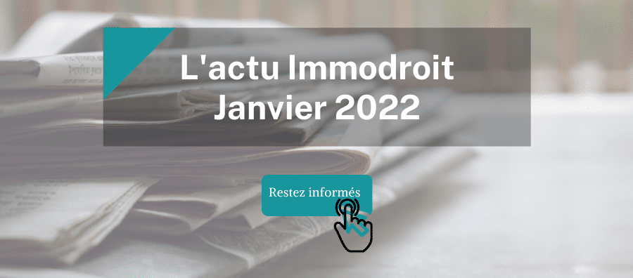 Lettre d'actu Janvier 2022 Immodroit Formation