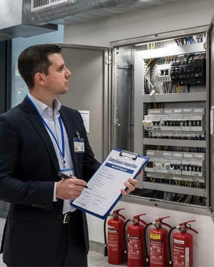 Professionnel immobilier analysant un contrat de bail commercial et les obligations de travaux du bailleur