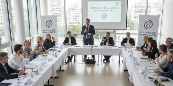Une assemblée générale de copropriété moderne